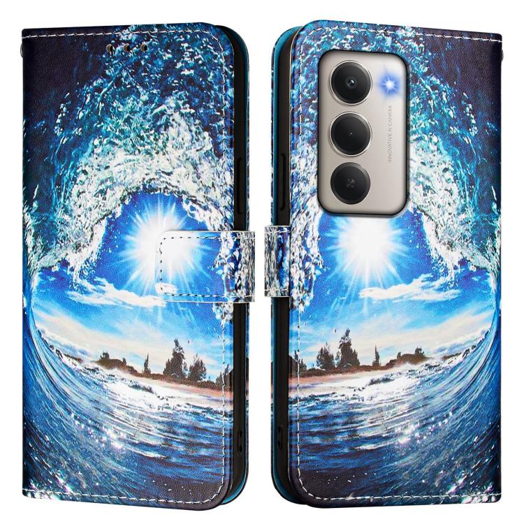 For Redmi 15 5G Global / 15 4G SEA 169mm Colored Drawing Pattern Plain Weave Leather Phone Case