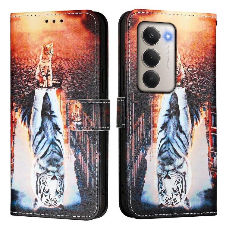 For Redmi 15 5G Global / 15 4G SEA 169mm Colored Drawing Pattern Plain Weave Leather Phone Case