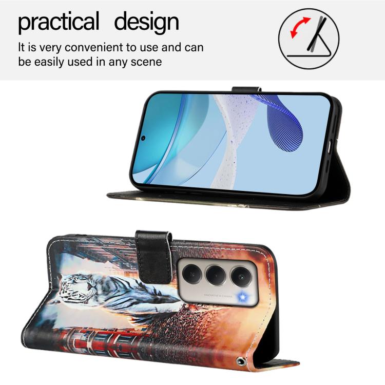 For Redmi 15 5G Global / 15 4G SEA 169mm Colored Drawing Pattern Plain Weave Leather Phone Case