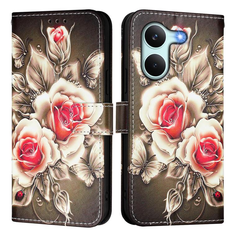 For Redmi Turbo 5 / Poco X8 Pro 5G Colored Drawing Pattern Plain Weave Leather Phone Case