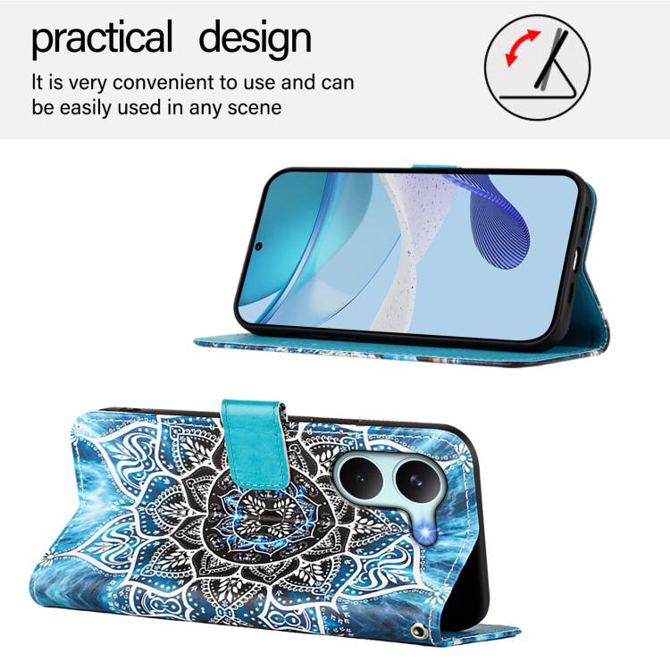 For Redmi Turbo 5 / Poco X8 Pro 5G Colored Drawing Pattern Plain Weave Leather Phone Case