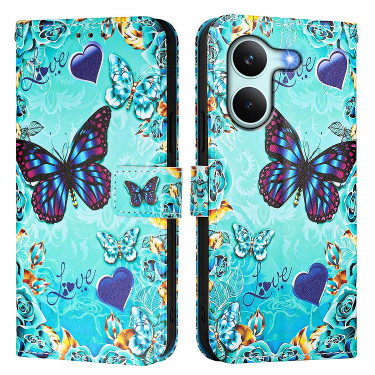 For Redmi Turbo 5 / Poco X8 Pro 5G Colored Drawing Pattern Plain Weave Leather Phone Case