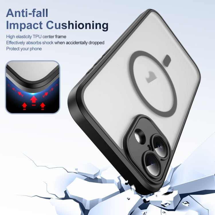 For iPhone 16 Translucent Frosted MagSafe Phone Case with AI Button