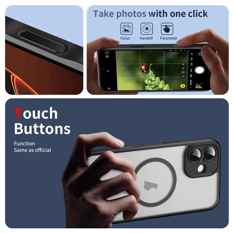 For iPhone 16 Translucent Frosted MagSafe Phone Case with AI Button