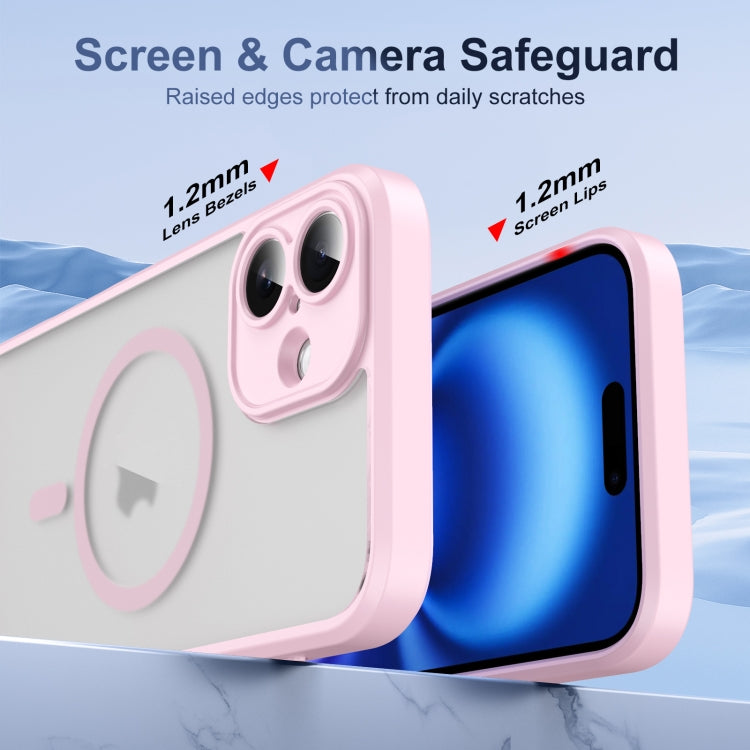 For iPhone 16 Translucent Frosted MagSafe Phone Case with AI Button