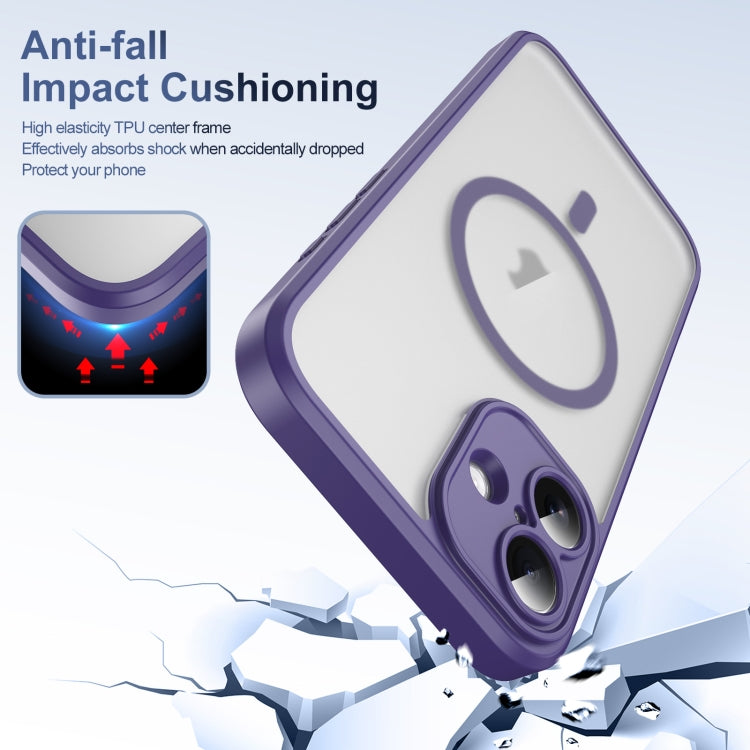 For iPhone 16 Translucent Frosted MagSafe Phone Case with AI Button