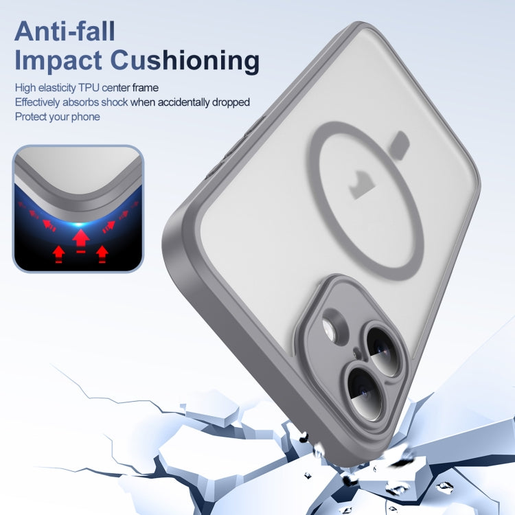 For iPhone 16 Translucent Frosted MagSafe Phone Case with AI Button