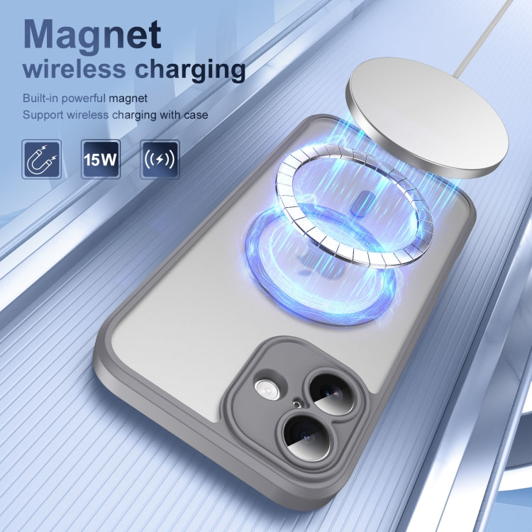 For iPhone 16 Translucent Frosted MagSafe Phone Case with AI Button