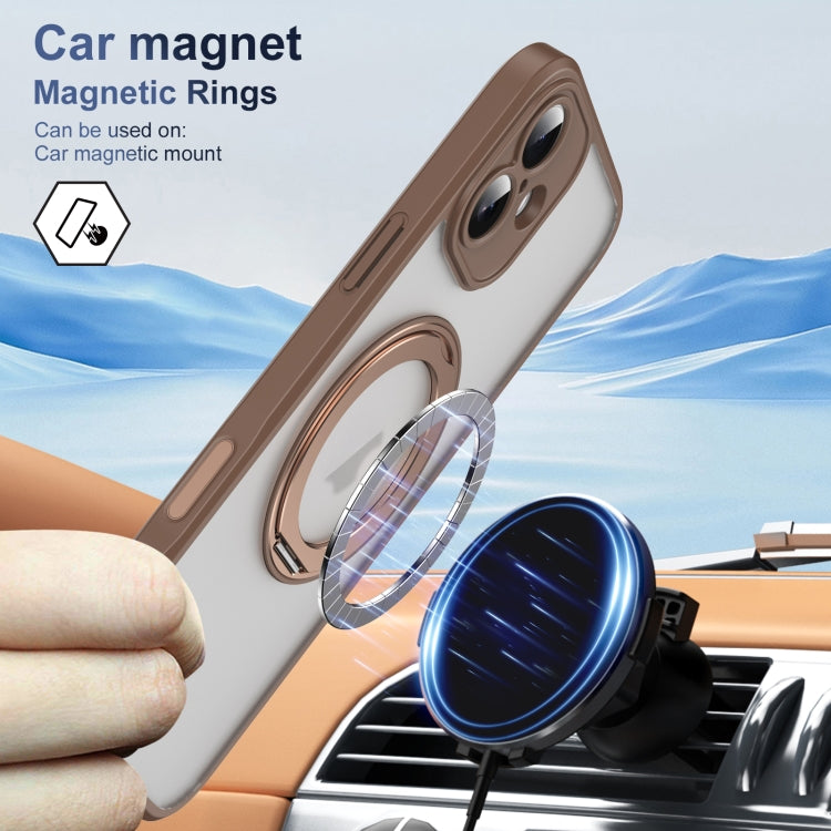 For iPhone 16 Plus Translucent Frosted MagSafe Phone Case with AI Button