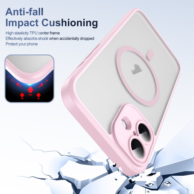 For iPhone 16 Plus Translucent Frosted MagSafe Phone Case with AI Button