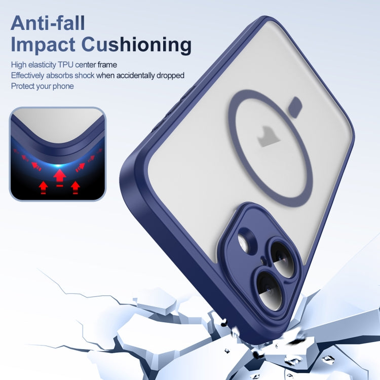 For iPhone 16 Plus Translucent Frosted MagSafe Phone Case with AI Button