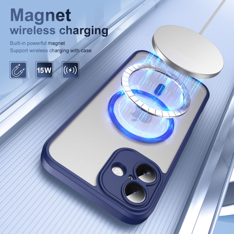 For iPhone 16 Plus Translucent Frosted MagSafe Phone Case with AI Button