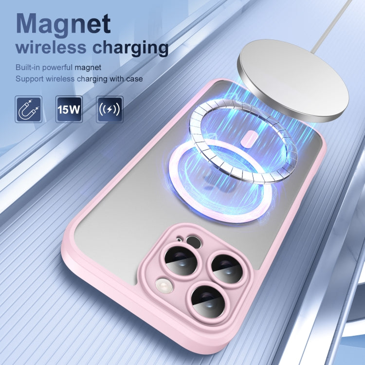For iPhone 16 Pro Translucent Frosted MagSafe Phone Case with AI Button