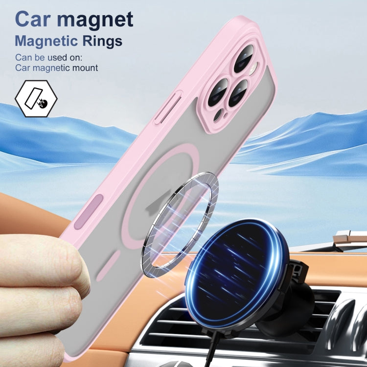 For iPhone 16 Pro Translucent Frosted MagSafe Phone Case with AI Button