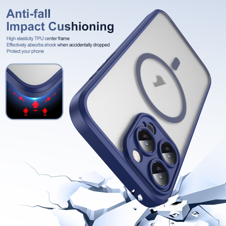 For iPhone 16 Pro Translucent Frosted MagSafe Phone Case with AI Button
