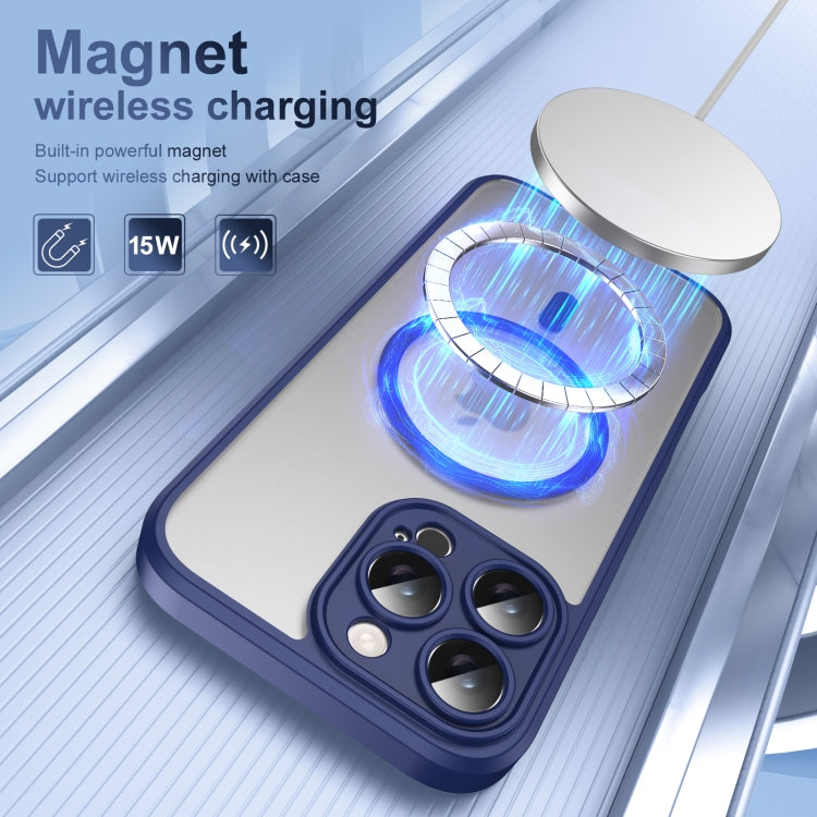 For iPhone 16 Pro Translucent Frosted MagSafe Phone Case with AI Button