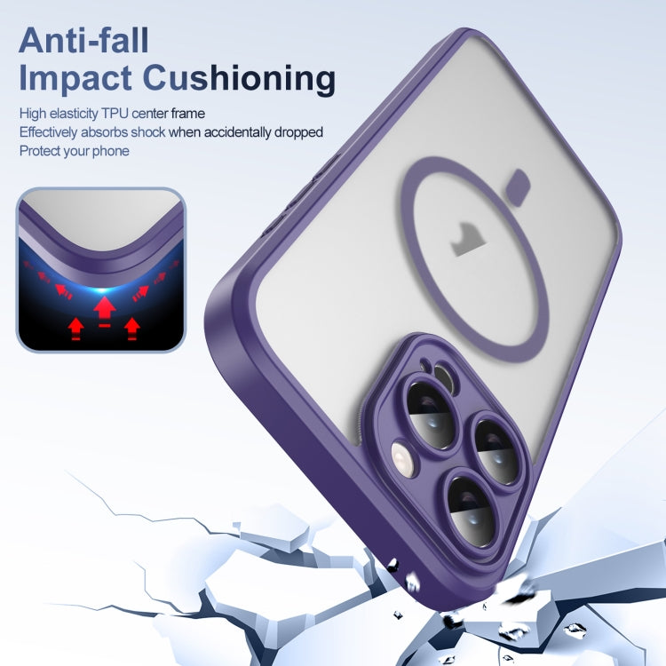 For iPhone 16 Pro Translucent Frosted MagSafe Phone Case with AI Button