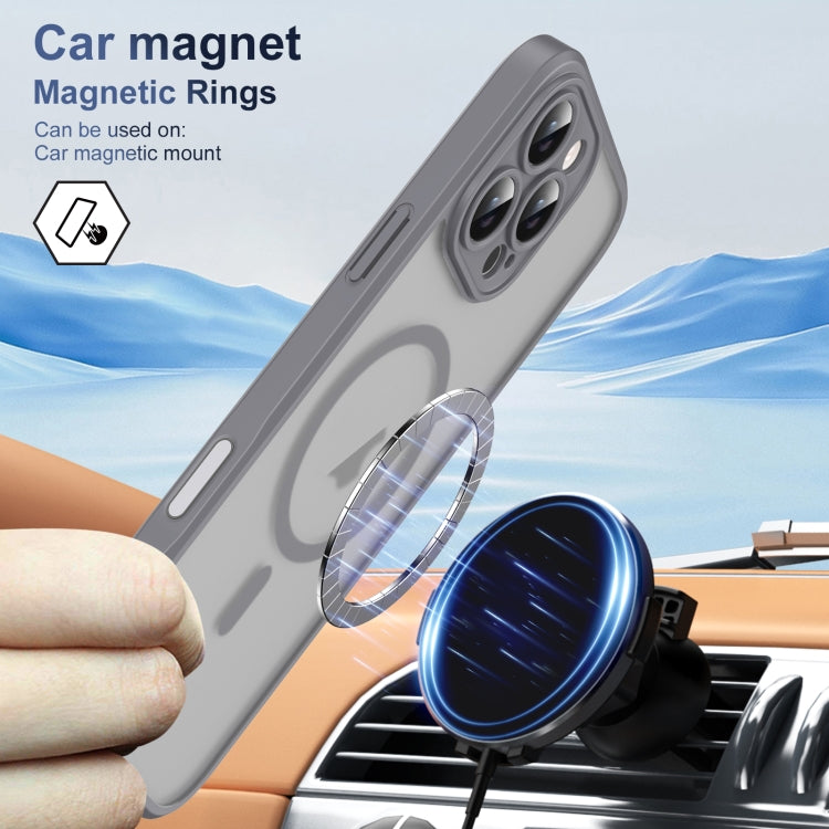 For iPhone 16 Pro Translucent Frosted MagSafe Phone Case with AI Button