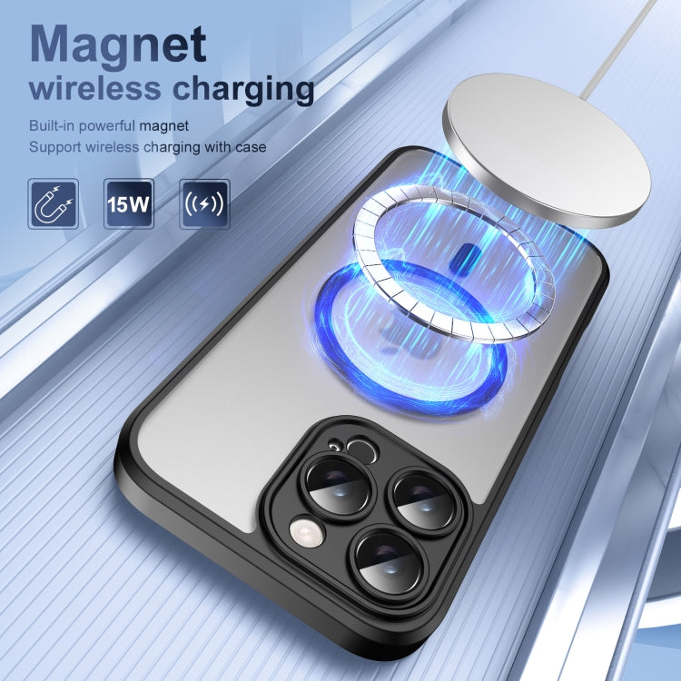 For iPhone 16 Pro Max Translucent Frosted MagSafe Phone Case with AI Button