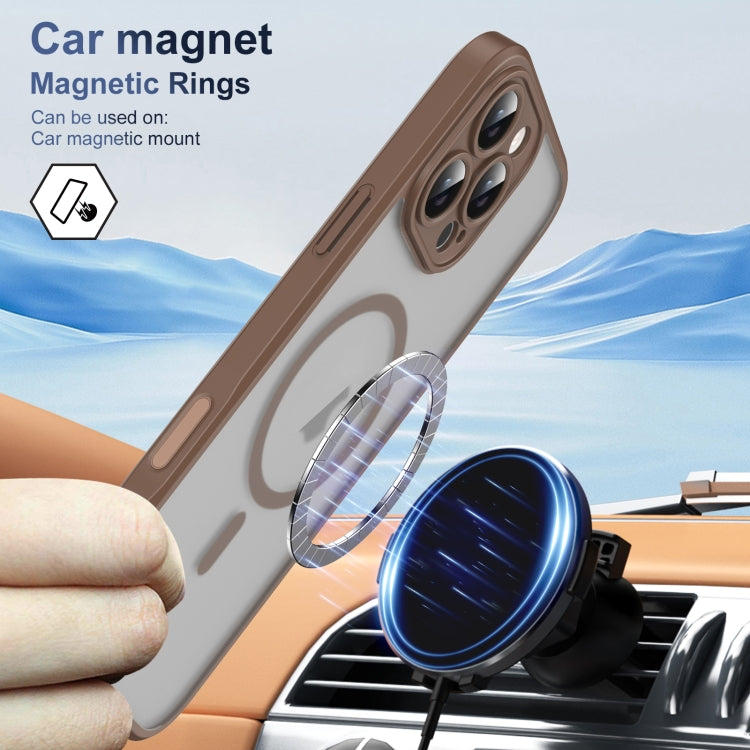For iPhone 16 Pro Max Translucent Frosted MagSafe Phone Case with AI Button