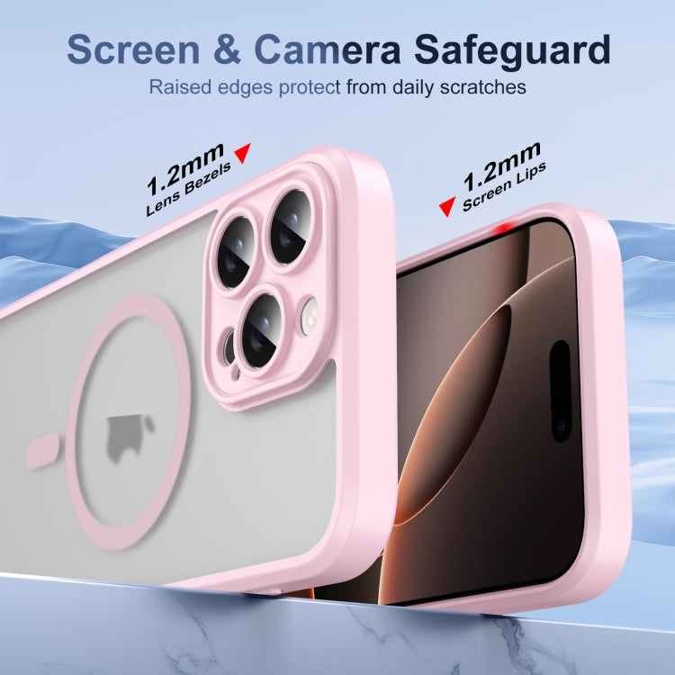 For iPhone 16 Pro Max Translucent Frosted MagSafe Phone Case with AI Button