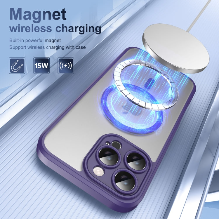 For iPhone 16 Pro Max Translucent Frosted MagSafe Phone Case with AI Button
