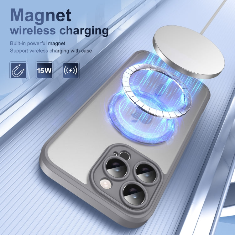For iPhone 16 Pro Max Translucent Frosted MagSafe Phone Case with AI Button