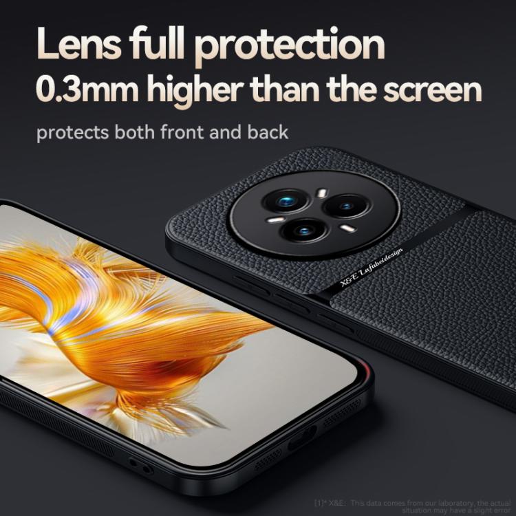 For Realme 14 Pro Litchi Leather Magnetic Full Coverage Shockproof Phone Case