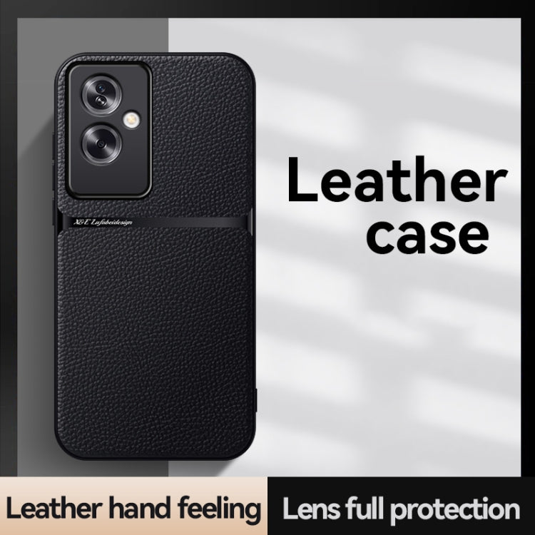 For OPPO A2 5G Litchi Leather Magnetic Full Coverage Shockproof Phone Case