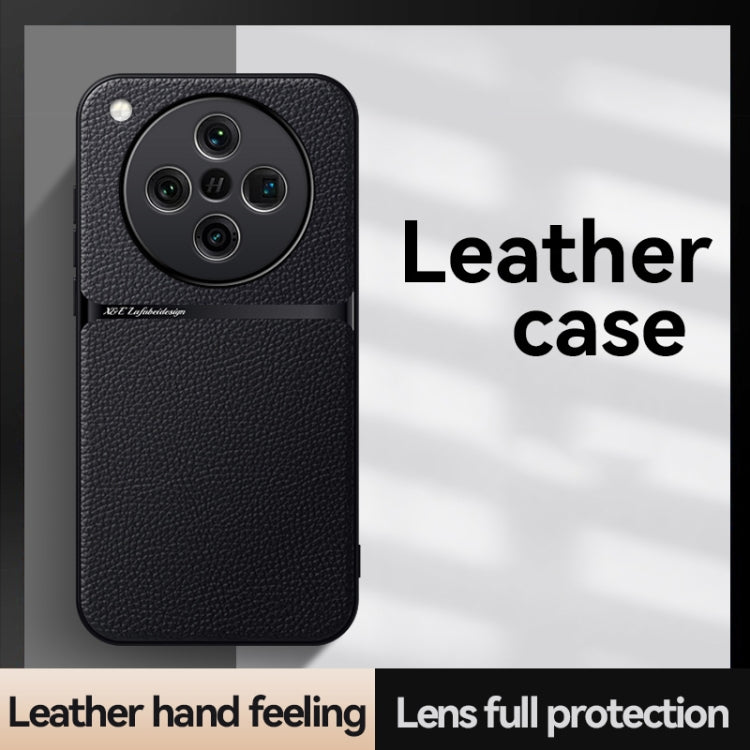 For OPPO Find X8 Litchi Leather Magnetic Full Coverage Shockproof Phone Case