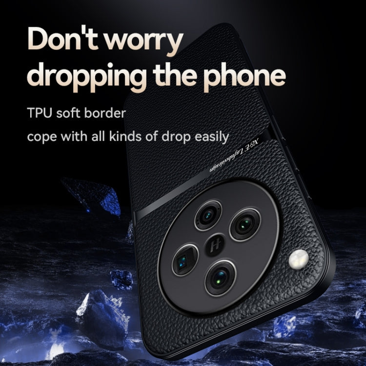 For OPPO Find X8 Litchi Leather Magnetic Full Coverage Shockproof Phone Case