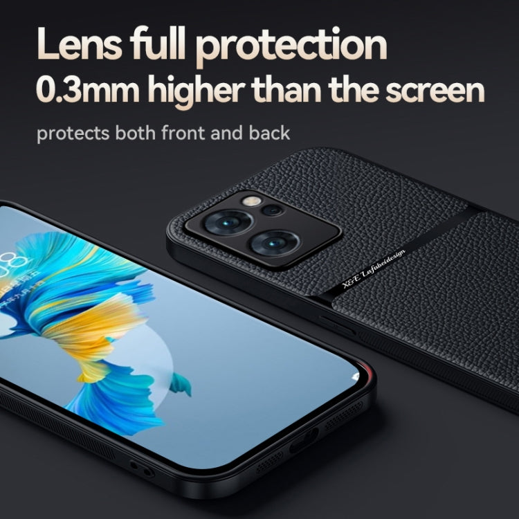 For OPPO Reno7 Pro 5G Litchi Leather Magnetic Full Coverage Shockproof Phone Case
