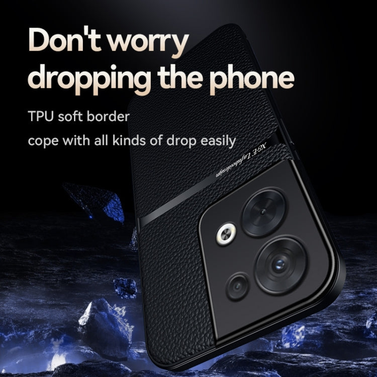 For OPPO Reno8 Pro+ Litchi Leather Magnetic Full Coverage Shockproof Phone Case