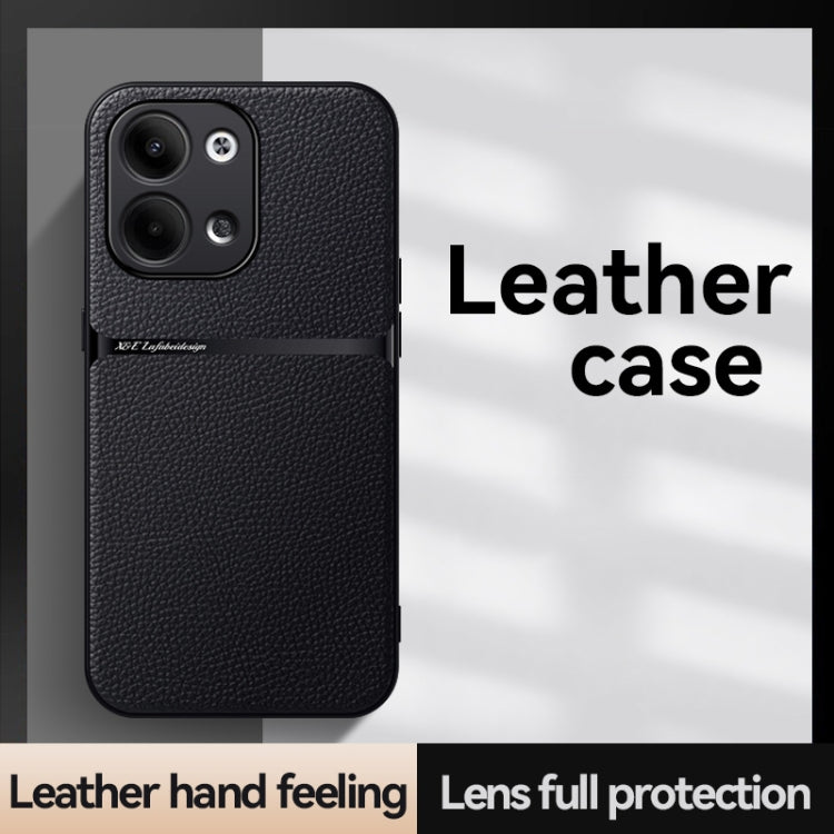 For OPPO Reno9 Pro+ Litchi Leather Magnetic Full Coverage Shockproof Phone Case