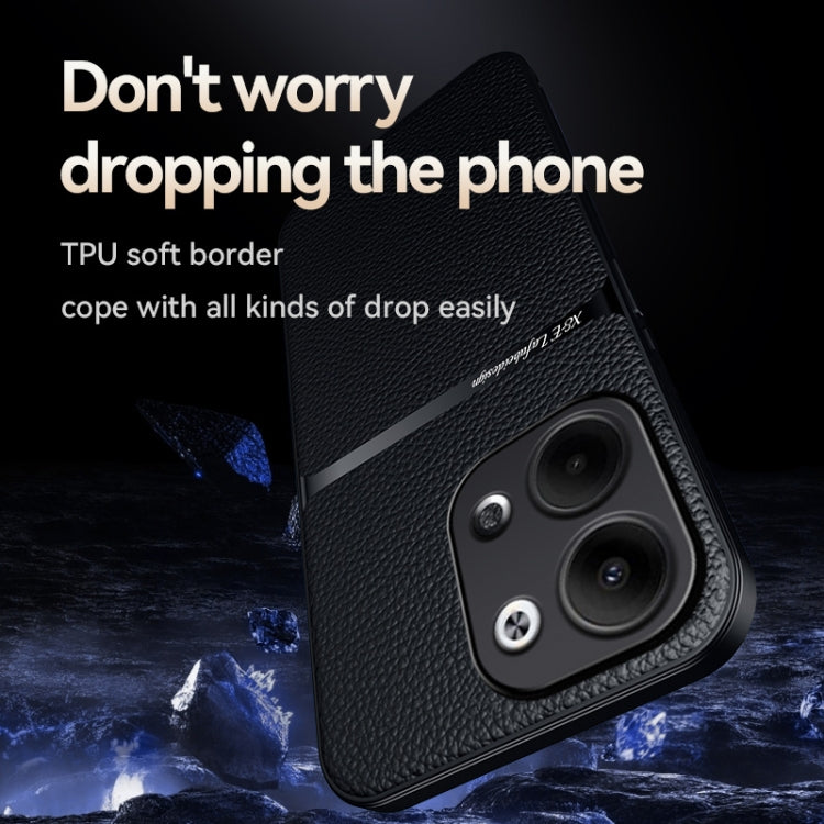 For OPPO Reno9 Pro+ Litchi Leather Magnetic Full Coverage Shockproof Phone Case