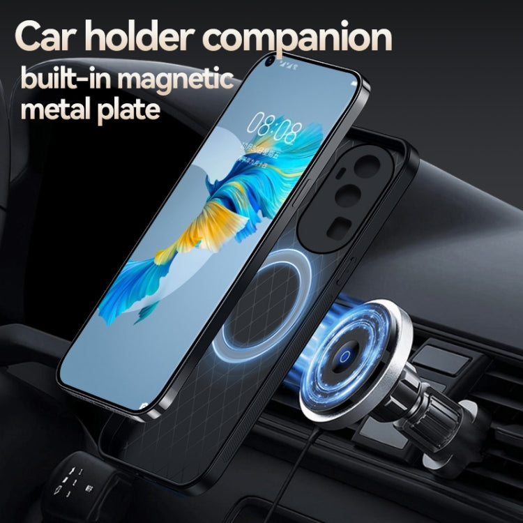 For OPPO Reno10 Pro+ Litchi Leather Magnetic Full Coverage Shockproof Phone Case