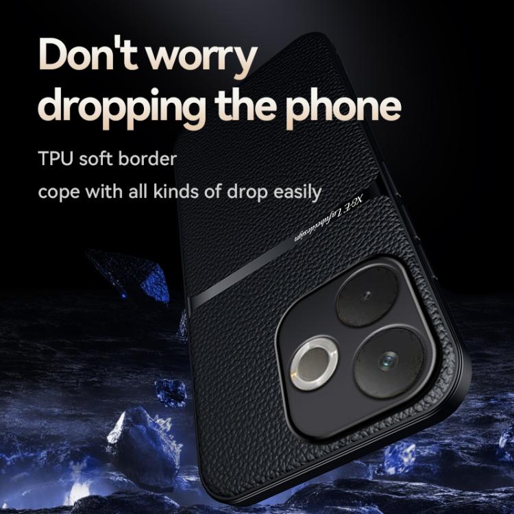 For OPPO  A5 Pro 5G Litchi Leather Magnetic Full Coverage Shockproof Phone Case