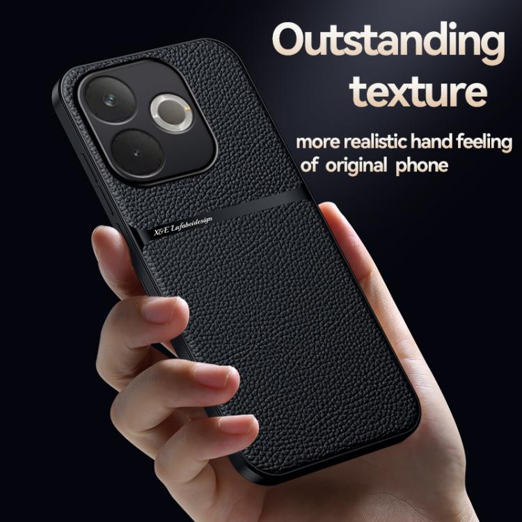 For OPPO  A5 Pro 5G Litchi Leather Magnetic Full Coverage Shockproof Phone Case