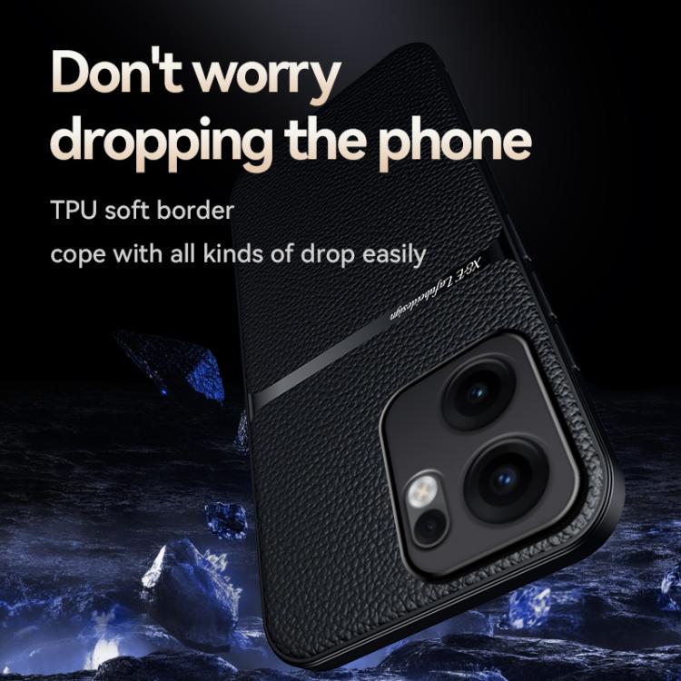 For OPPO Reno13 F 5G Litchi Leather Magnetic Full Coverage Shockproof Phone Case