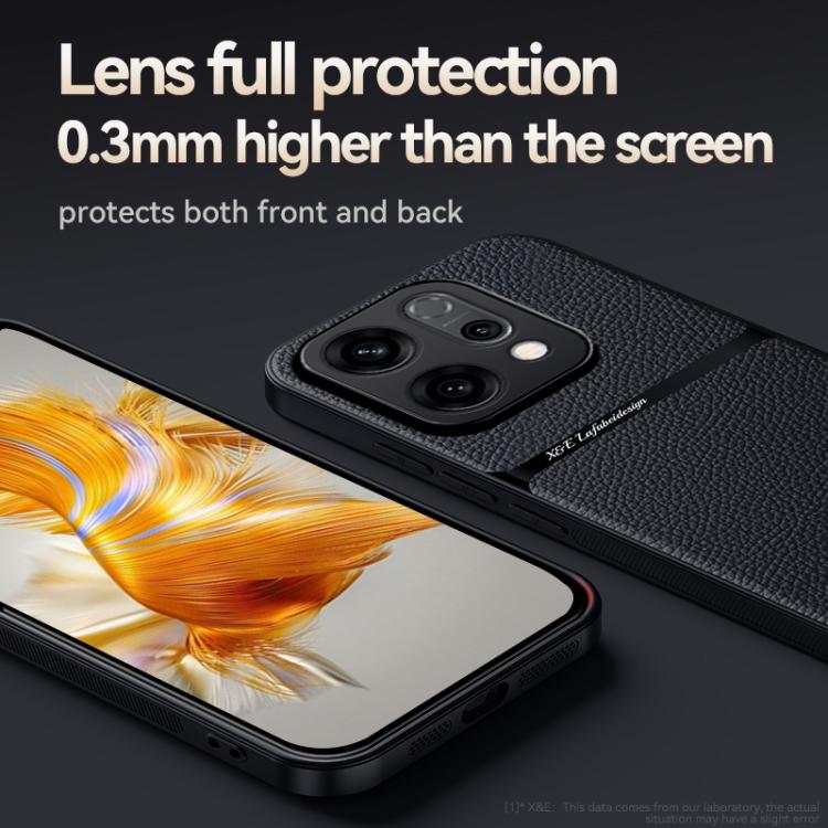 For OPPO  Reno14 Pro Global Litchi Leather Magnetic Full Coverage Shockproof Phone Case