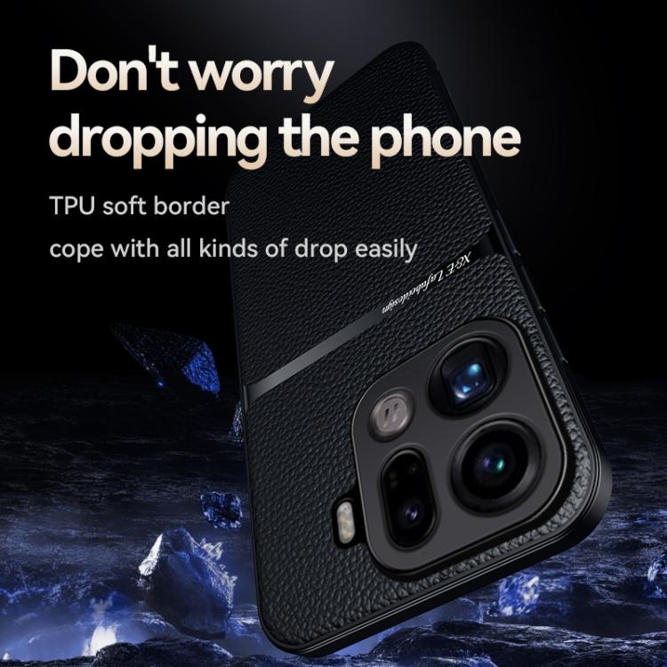 For OPPO Find X9 Pro Litchi Leather Magnetic Full Coverage Shockproof Phone Case