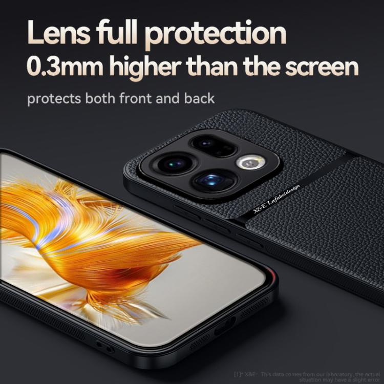 For OPPO Find X9 Litchi Leather Magnetic Full Coverage Shockproof Phone Case