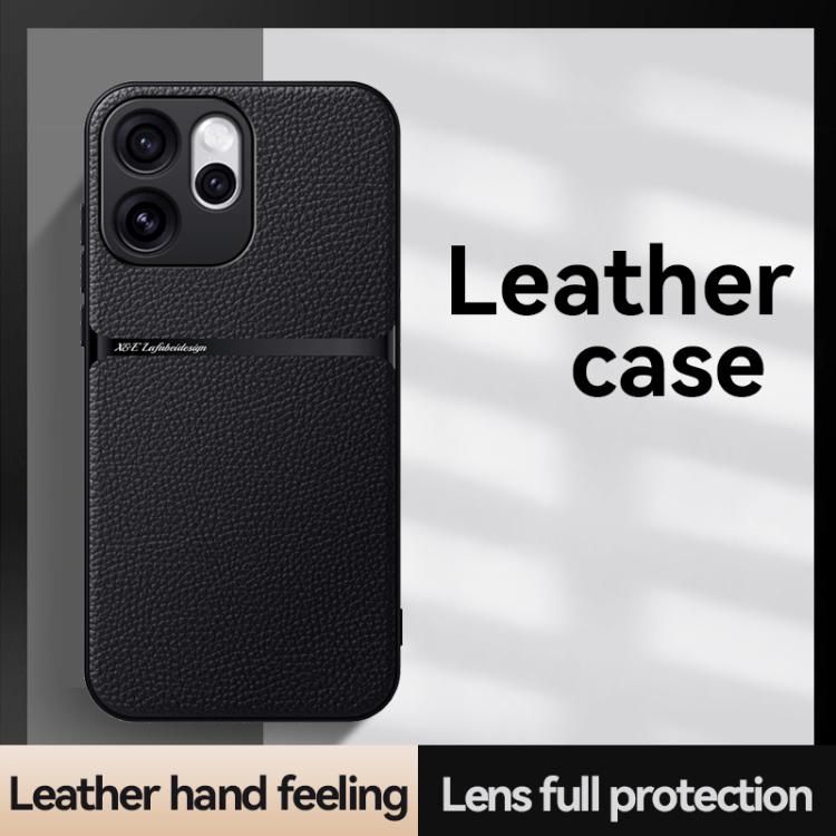 For OPPO Reno15 F 5G Litchi Leather Magnetic Full Coverage Shockproof Phone Case