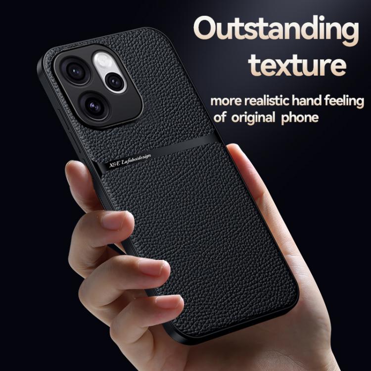 For OPPO Reno15 F 5G Litchi Leather Magnetic Full Coverage Shockproof Phone Case