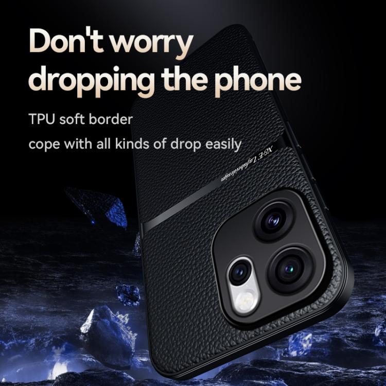 For OPPO Reno15 Pro 5G Global Litchi Leather Magnetic Full Coverage Shockproof Phone Case