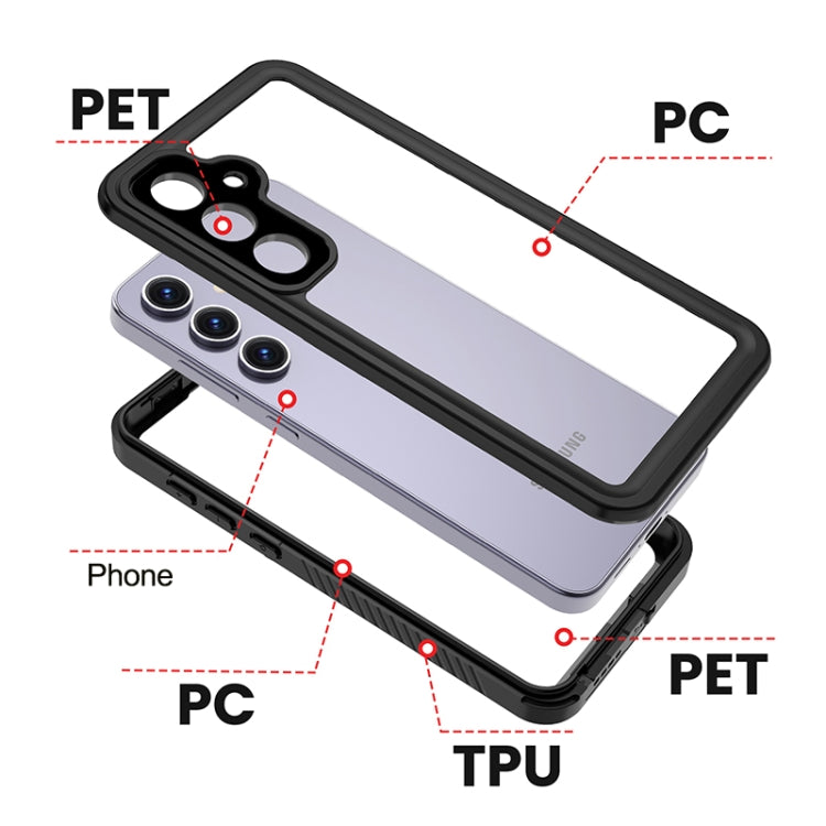 For Samsung Galaxy S24 FE 5G RedPepper Shockproof IP68 Waterproof PC Hybrid TPU Phone Case - Black