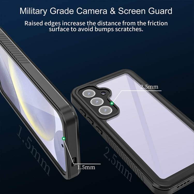 For Samsung Galaxy S24 FE 5G RedPepper Shockproof IP68 Waterproof PC Hybrid TPU Phone Case - Black