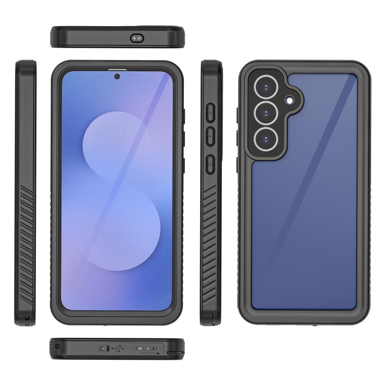 For Samsung Galaxy S25 FE 5G RedPepper Shockproof IP68 Waterproof PC Hybrid TPU Phone Case - Black