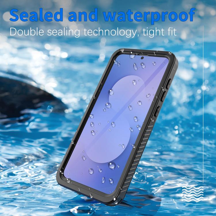 For Samsung Galaxy S25 FE 5G RedPepper Shockproof IP68 Waterproof PC Hybrid TPU Phone Case - Black