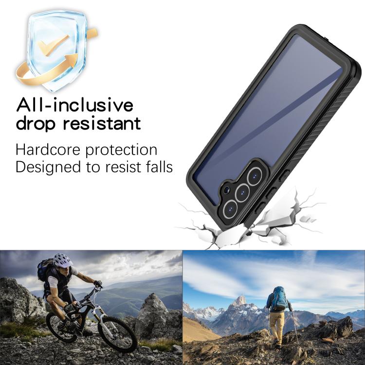 For Samsung Galaxy S25 FE 5G RedPepper Shockproof IP68 Waterproof PC Hybrid TPU Phone Case - Black